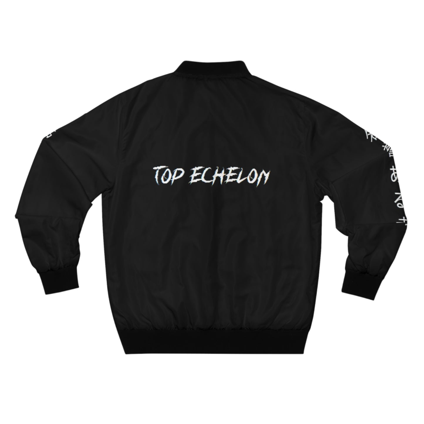 Top Echelon Black custom Bomber Jacket