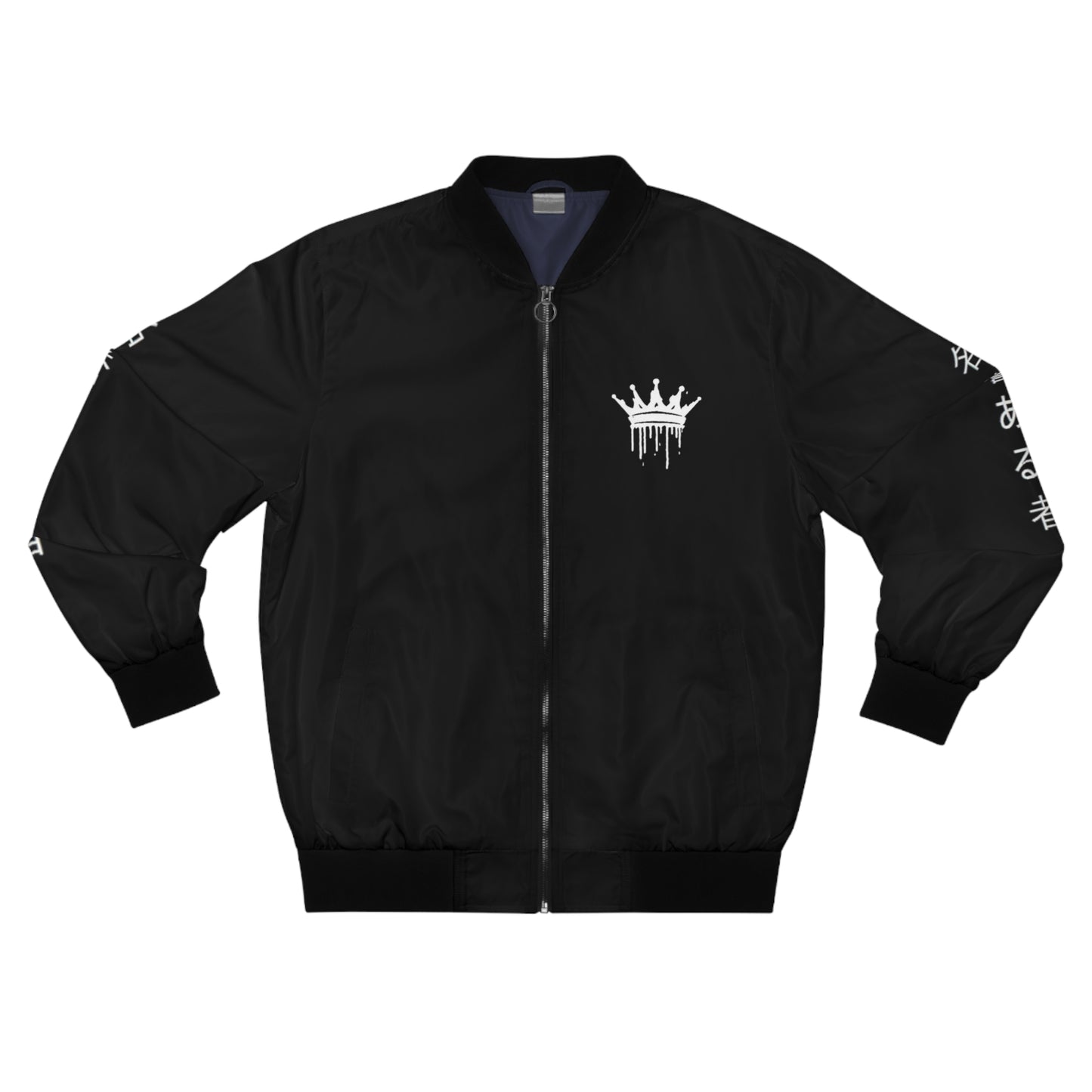 Top Echelon Black custom Bomber Jacket