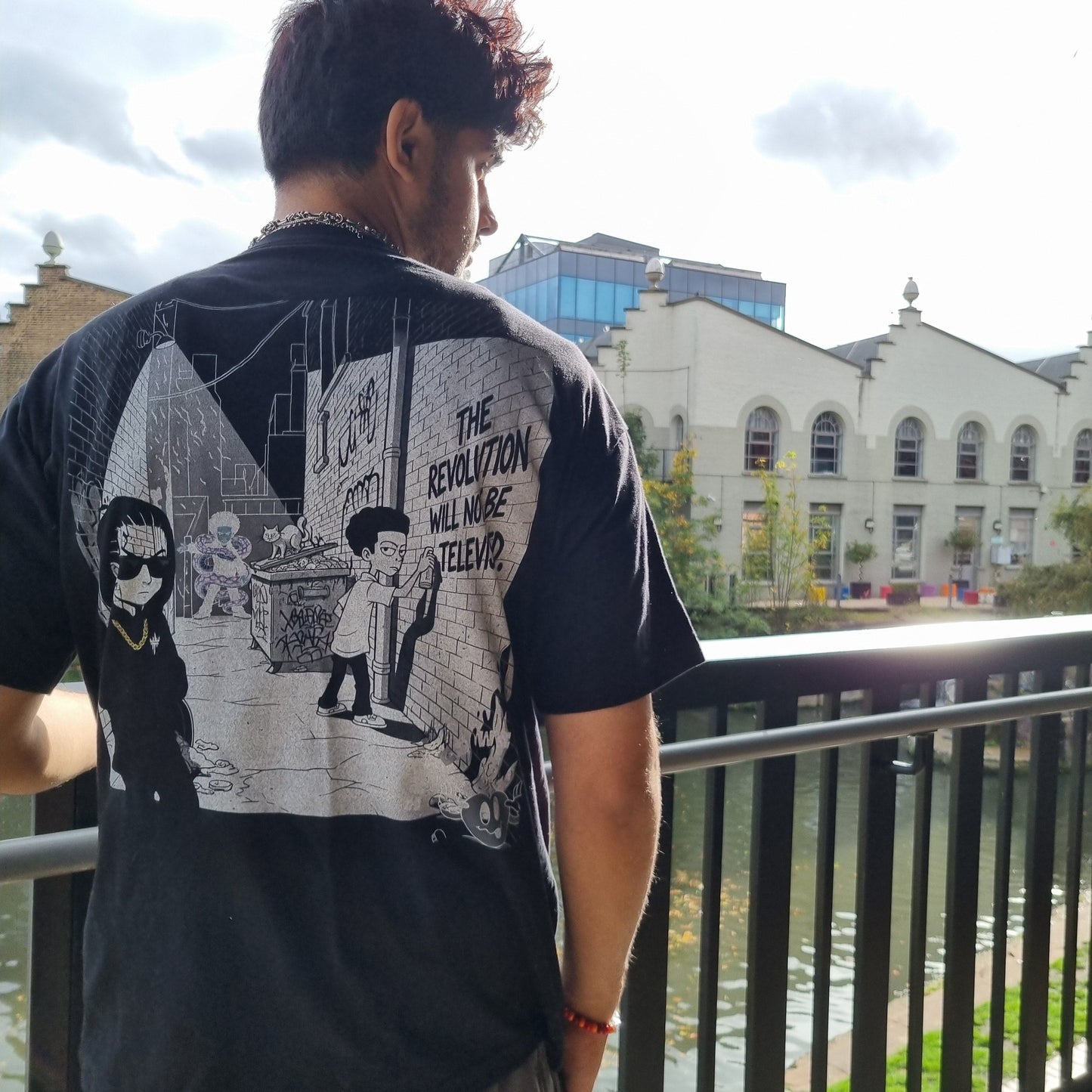 Oversized hood style T shirt